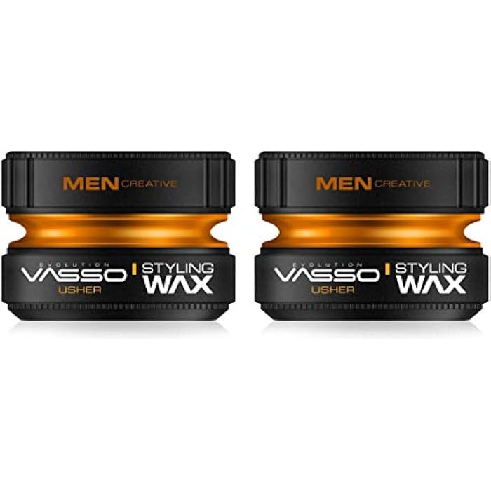 Vasso PROAQUA USHER Hair Styling Wax Water Based Gel Wax 2 Pcs, ORANGE, 300 millilitre - Image 1